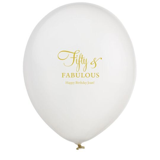 Fifty & Fabulous Latex Balloons